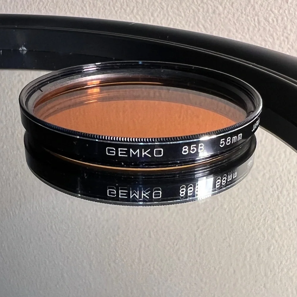 Vintage Genuine GEMKO 58mm 85B Color Conversion Glass Lens Camera Filter Japan